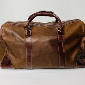 🇨🇦 Roots Canada Distressed Leather Duffle Bag